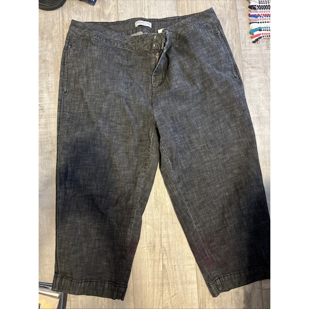 Coldwater Creek  Natural  Fit Capri  Womens Plus 20 Gray Cotton Jean